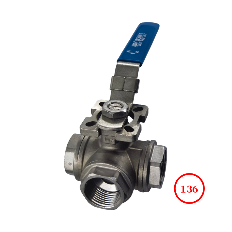 Internal thread high platform tee ball valve RC high platform tee ball valve Q14/Q15F-64