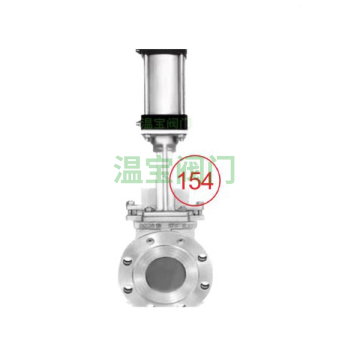 PZ673H-10 knife shaped clamp gate valve GB national standard 10kg external magnetic pneumatic head