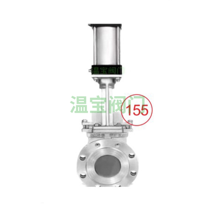 PZ673H-10 knife shaped clamp gate valve GB national standard 10kg external pneumatic head